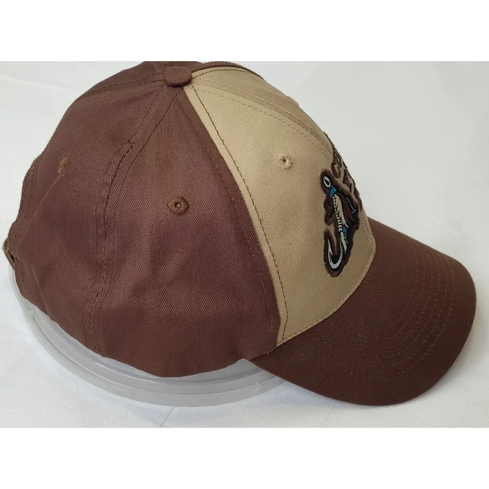 Check Your Fly Lure Cap Hat Paramount Outdoors Baseball Brown Adj VTG SEE 📸 - Picture 13 of 16